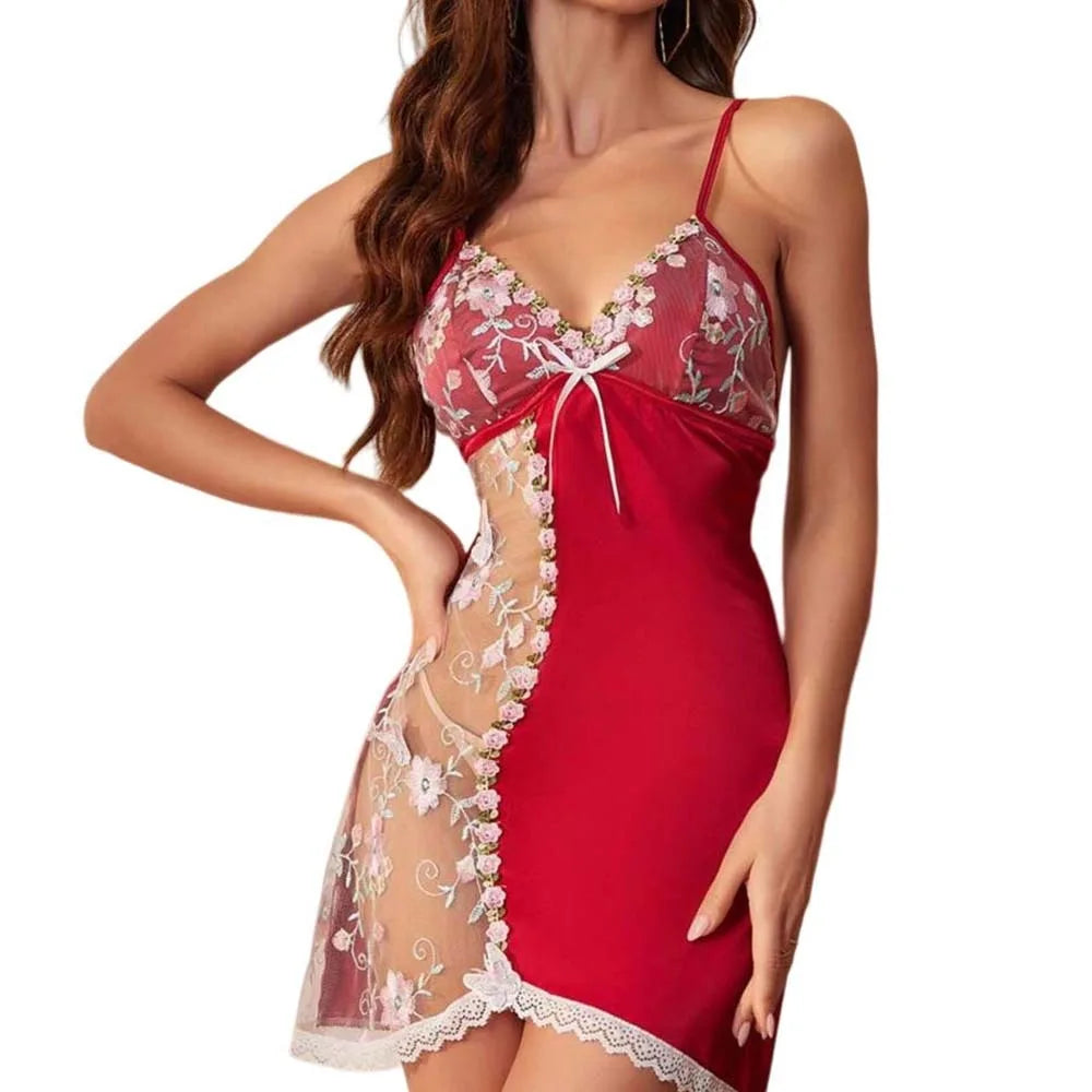 Embroidered Silk Nightgown