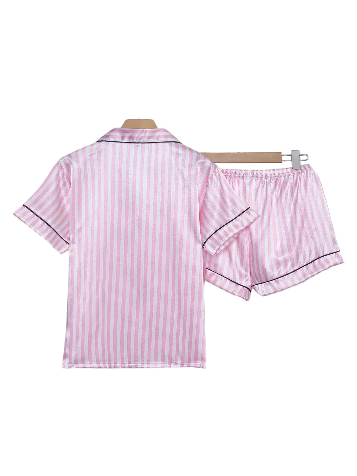 Striped Satin Pajama Set