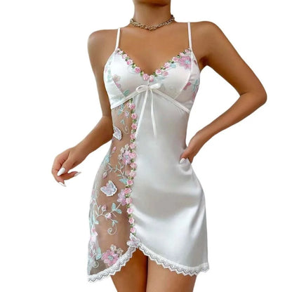 Embroidered Silk Nightgown