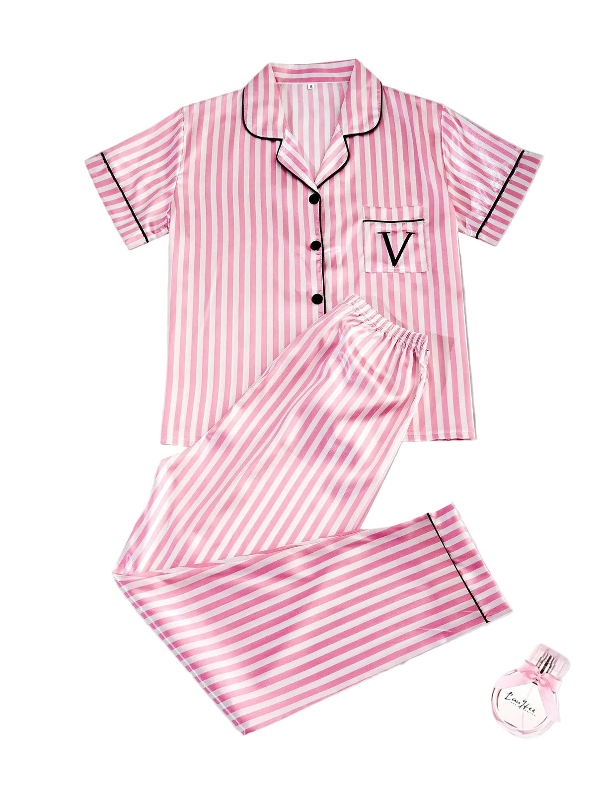 Classic Striped Satin Sleepwear