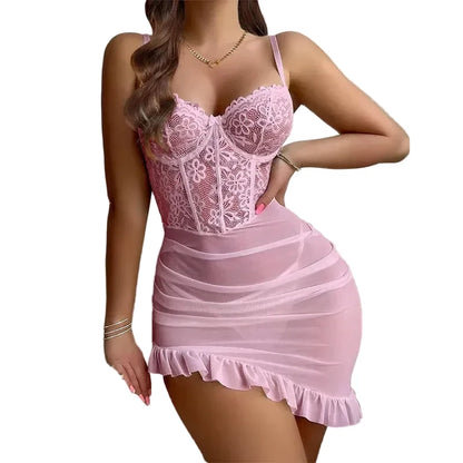 Lace Corset Mini Nightgown