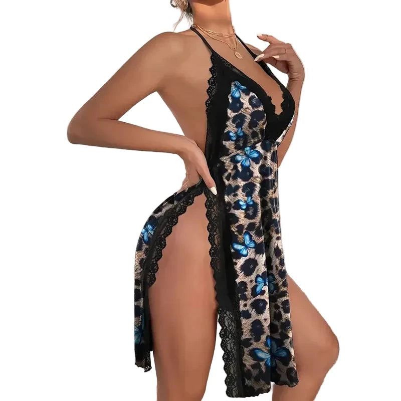 Sexy Slit Loose Nightgown