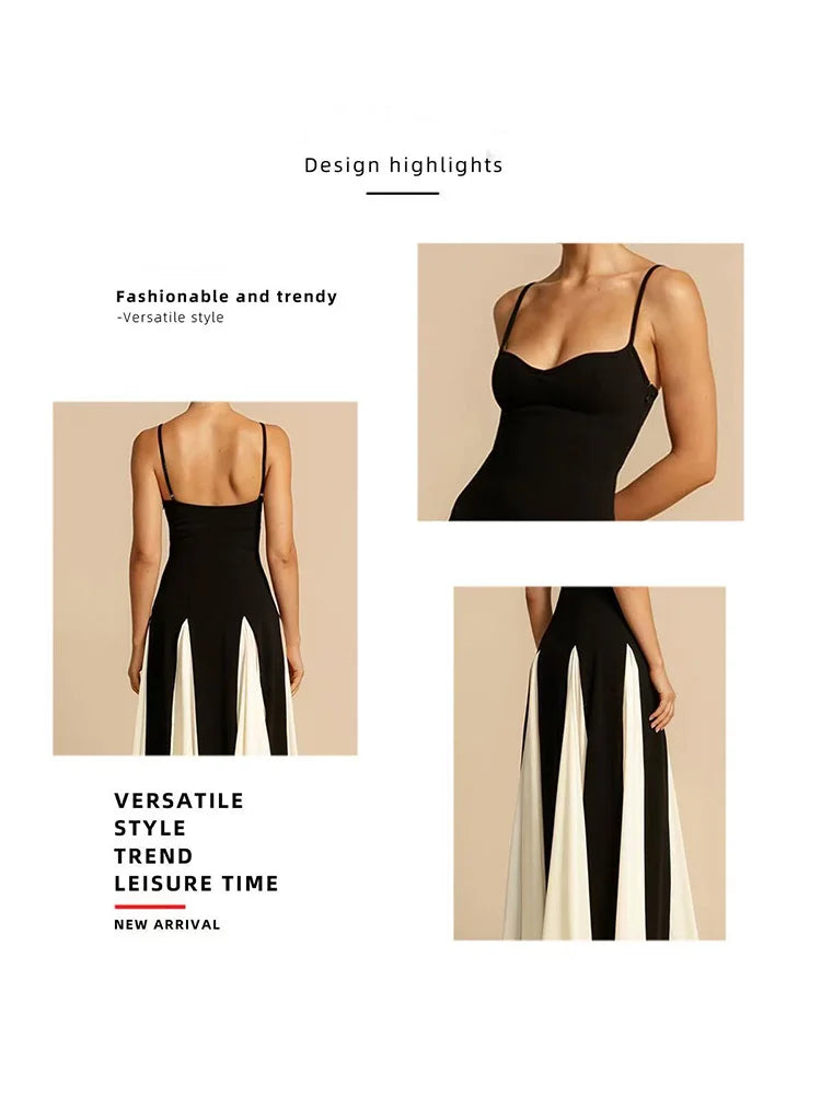 Elegant Splice Long Slip Dress