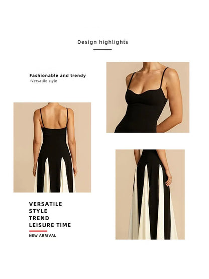 Elegant Splice Long Slip Dress