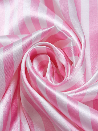 Striped Satin Pajama Set