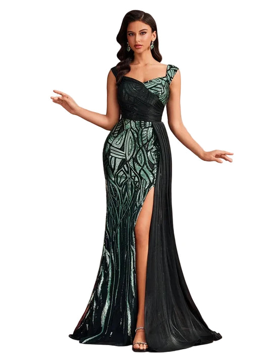 Elegant Sequin Mermaid Evening Gown