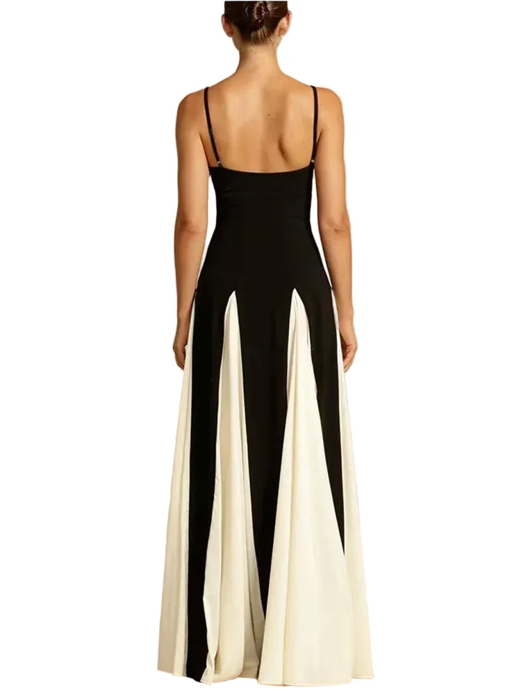 Elegant Splice Long Slip Dress