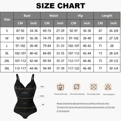 Women's V-Neck Shaping Bodysuit with Butt Lifter