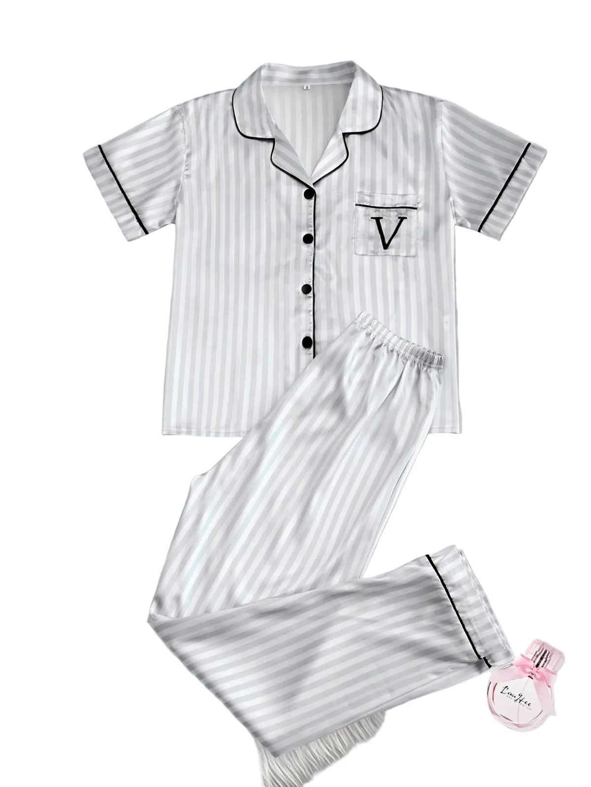 Classic Striped Satin Sleepwear