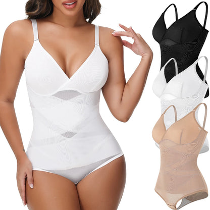 Women's V-Neck Shaping Bodysuit with Butt Lifter