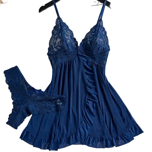 Sexy Lace Sleepwear Dress Set