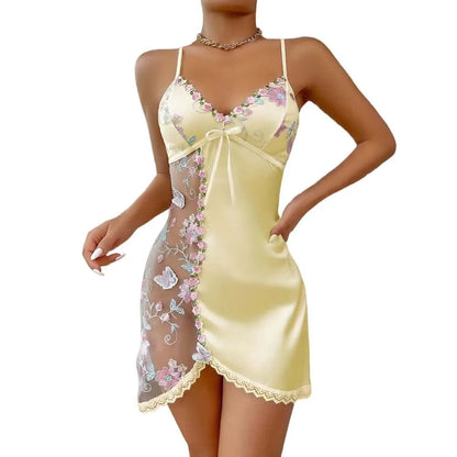 Embroidered Silk Nightgown