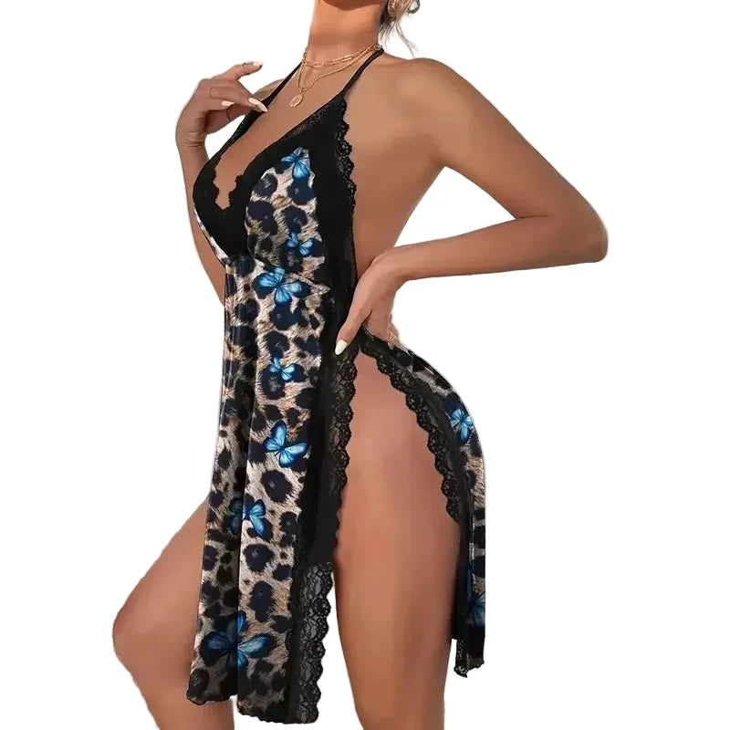 Sexy Slit Loose Nightgown
