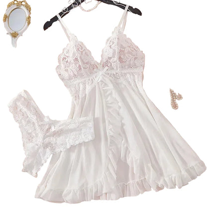 Sexy Lace Sleepwear Dress Set