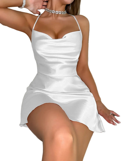 Satin Halter Mini Nightdress