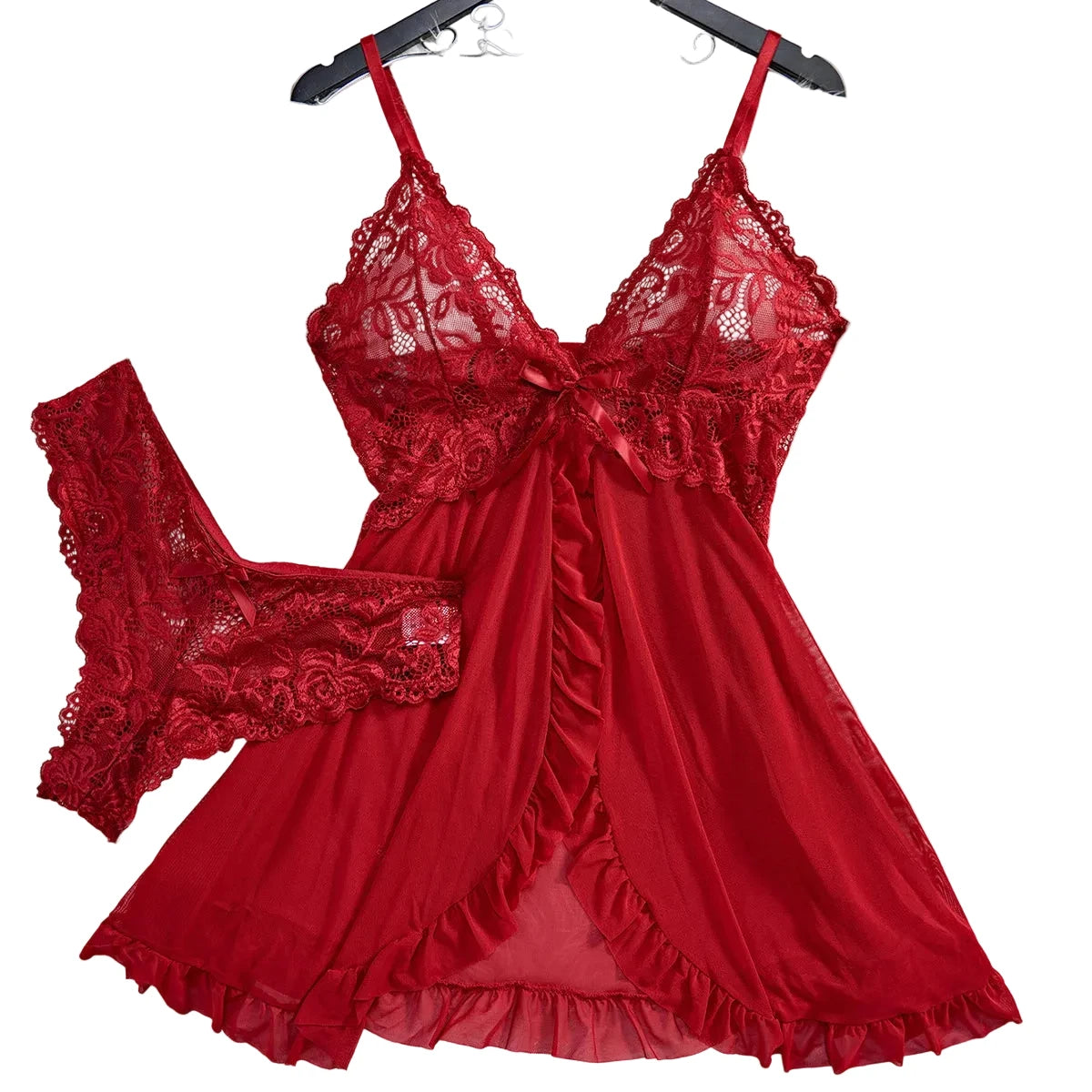 Sexy Lace Sleepwear Dress Set